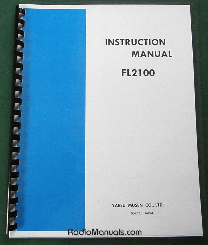 Yaesu FL-2100 Instruction Manual